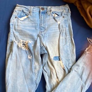 ripped patch jeans